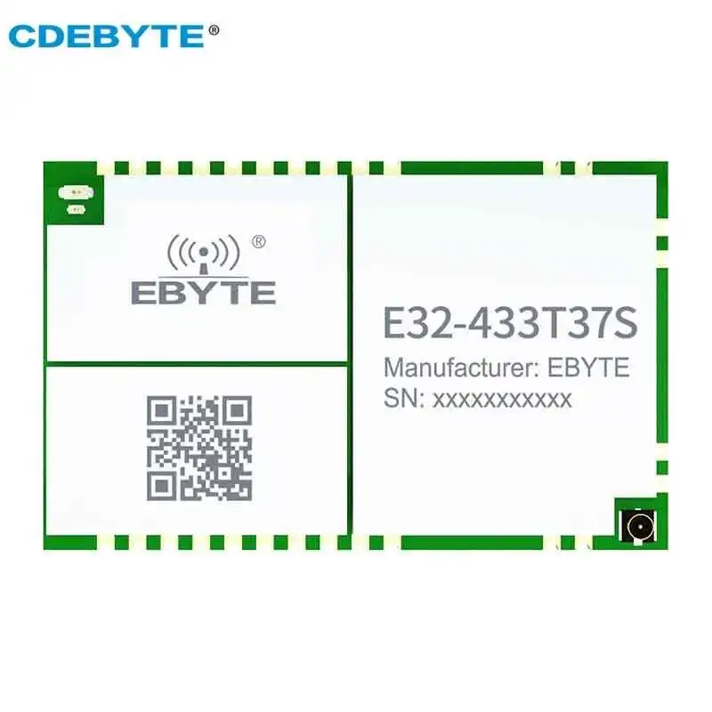 

LoRa Module 433MHz 5W LoRa Spread Spectrum Wireless Serial Module CDEBYTE E32-433T37S 25KM Air-Wake up Stamp Hole/IPEX