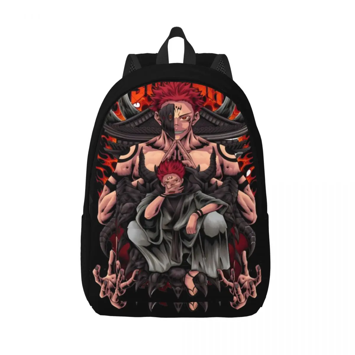 Ryomen Sukuna-Mochila clásica deportiva para hombre y mujer, bolsa de lona para ordenador portátil, trabajo de estudiante, Anime, Jujutsu Kaisen