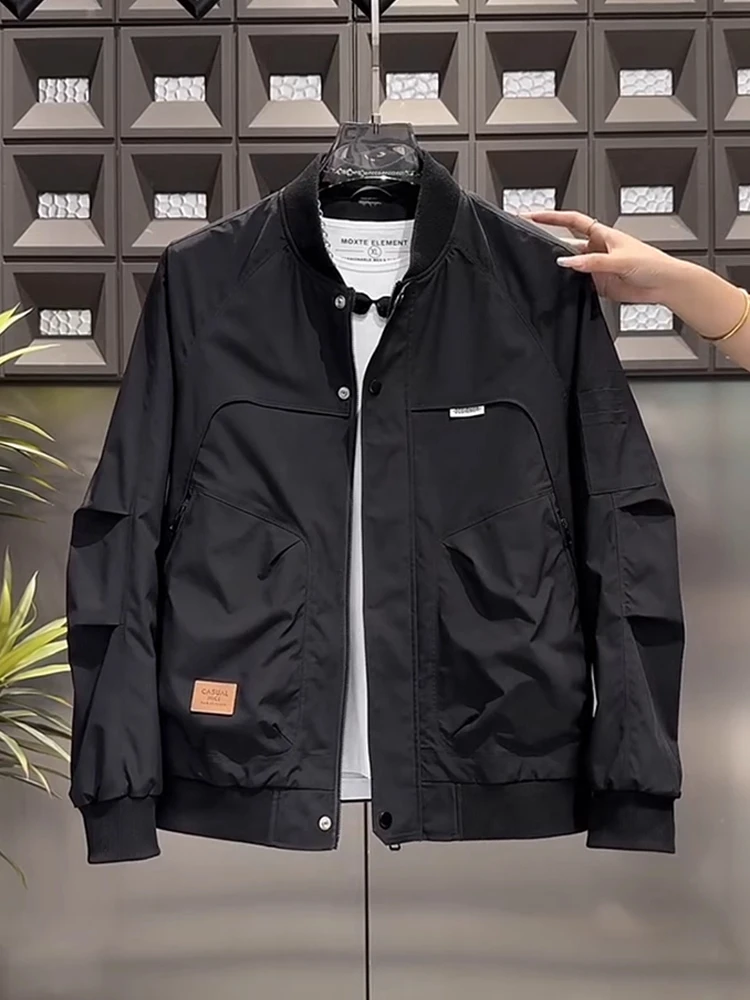 

Весенне-осенняя бейсбольная куртка 2025: Новая мужская модная американская универсальная куртка-бомбер премиум-класса для работы и отдыха