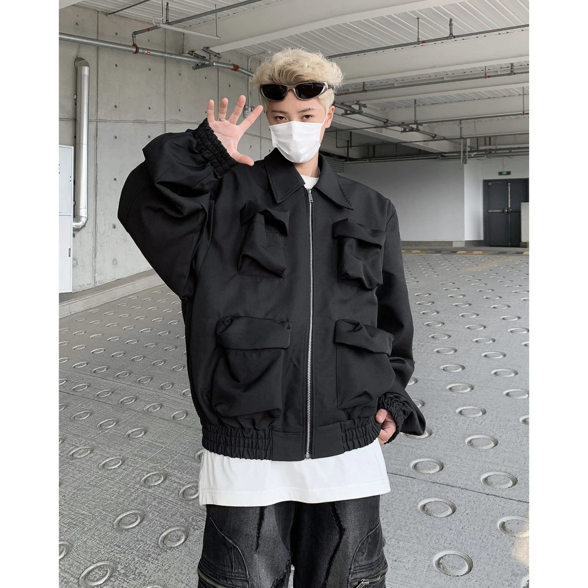 

Весенне-осенняя свободная рабочая одежда Jaet для мужчин и женщин, повседневный топ Multi ket Design Faion, брендовая подставка из полиэфирного волокна