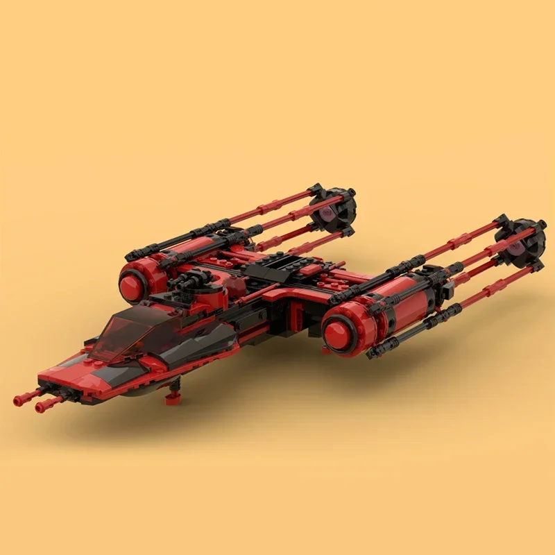 

548 шт. MOC научно-фантастический фильм (ЗВЕЗДЫЙ БАТЛ) Y-wing модификация красный истребитель строительные блоки модель игрушки детский праздничный подарок