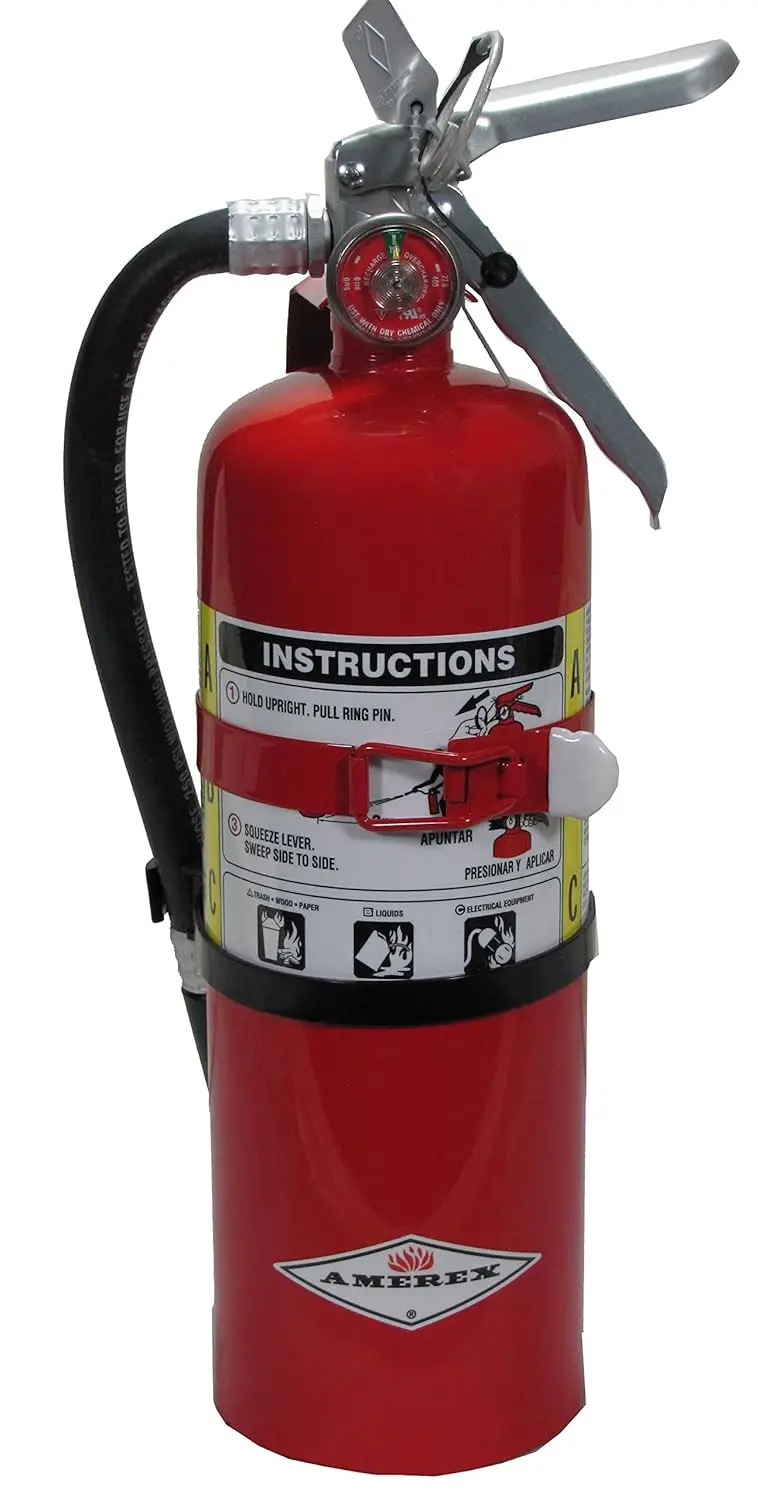 

5lb ABC Dry Chemical Fire Extinguisher with Vehicle Bracket, Class A B C Protection