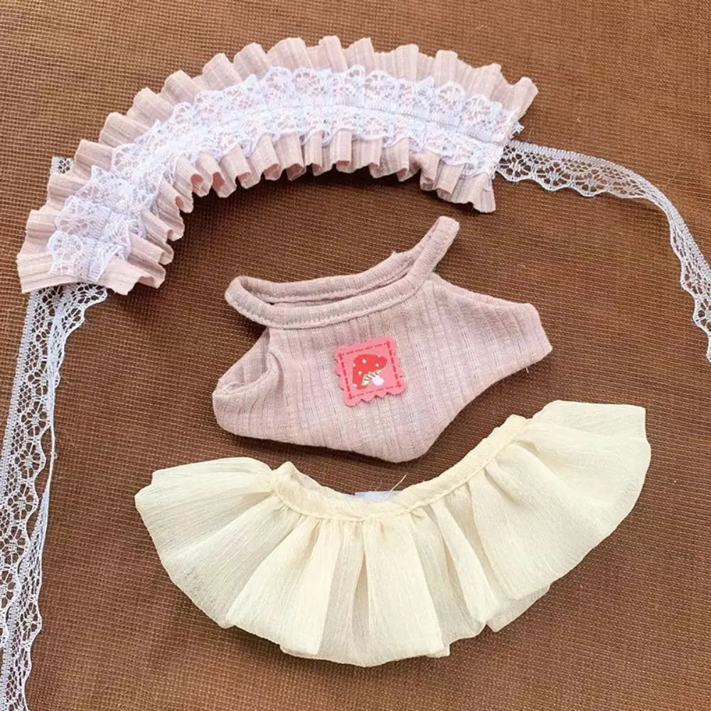Abbigliamento fai da te Copricapo 20 cm Abito in cotone Gonna con tracolla Lolita Vestiti in cotone Felpe con cappuccio Vestiti Mimi Regalo per bambini