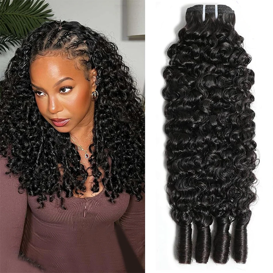 100% Unprocessed Human Hair Burmese Curly 3 Bundles 3c4a Water Wave With Spiral End Natural Black Raw Burmese Curly Hair Bundles