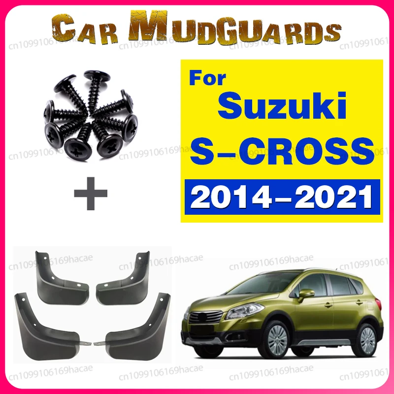 4x Guardabarros Delanteros y Traseros para Suzuki SX4 Hatchback S Cross 2020 2014~2021 JY, Accesorios para Auto