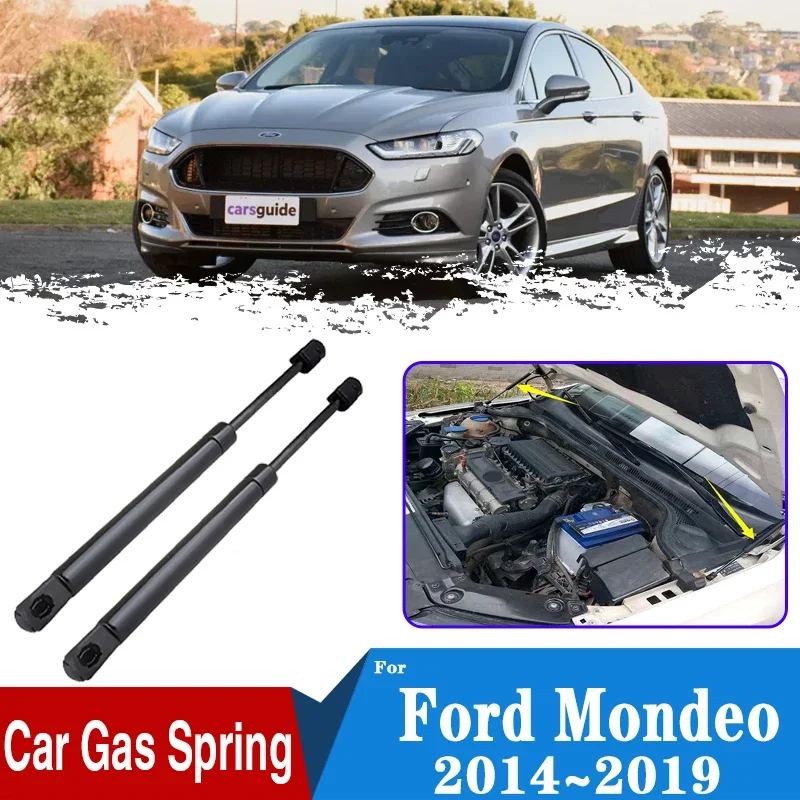 Car Front Hood Shock Bar For Ford Mondeo Mk V MK4 2014~2019 Car Engine Covers Hydraulic Rod Supporting Struts Spring Accessories