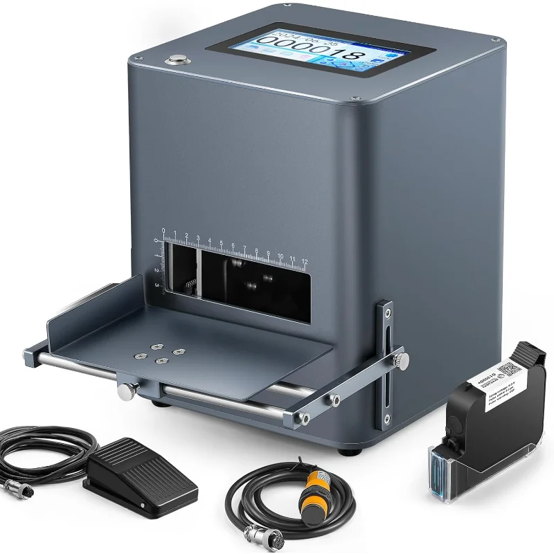 

Big Character Inkjet Coding Printer Machine Integrated Inkjet Coder for Flat and Curved Surface, Desktop Inkjet Coder with 5-Inc