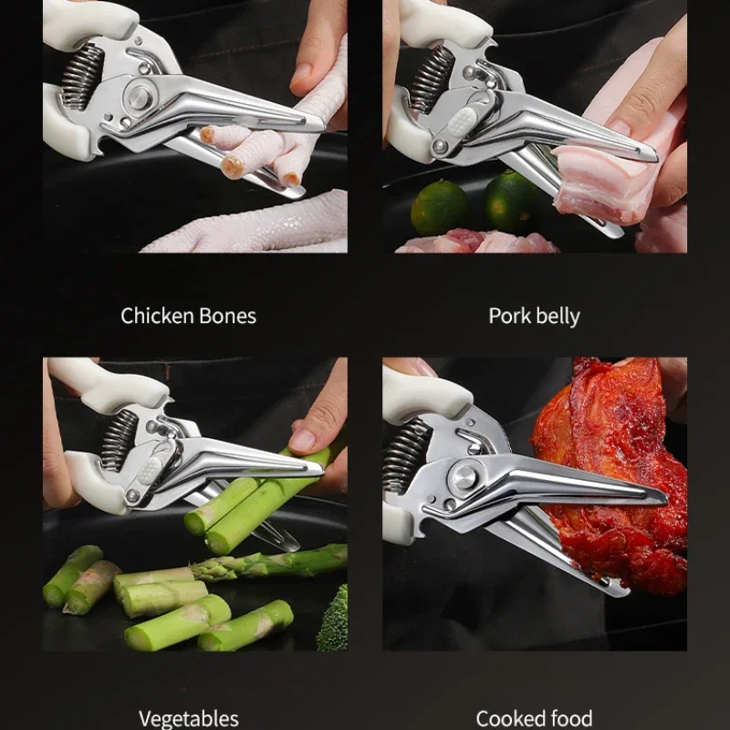 Heavy Duty Kitchen Scissors, Multifunctional Bone Shears for Cutting Chicken Duck Goose Bones Household Cooking Tool