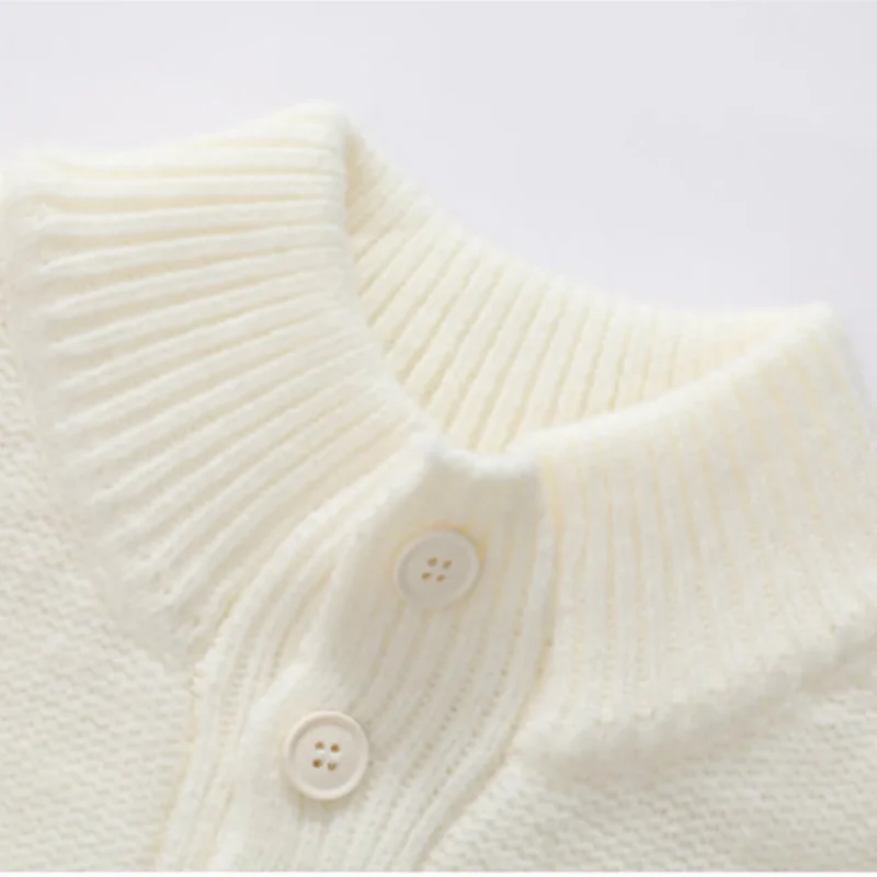 Luxus Herren neue Herbst Winter lange Ärmel Strickpullover Stehkragen Knopf Jacquard warm halten Pullover Mode Freizeit Trend Tops