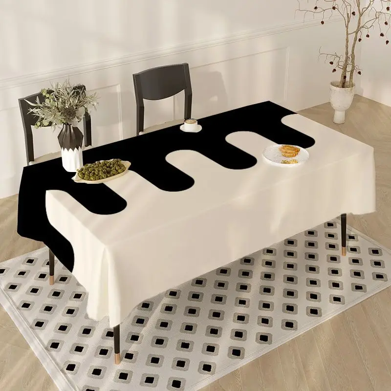 Simple and Luxurious Ins Style Tablecloth Nordic Home Waterproof and Oil Resistant Tea Table Coffee Table Mat Dustproof Cloth