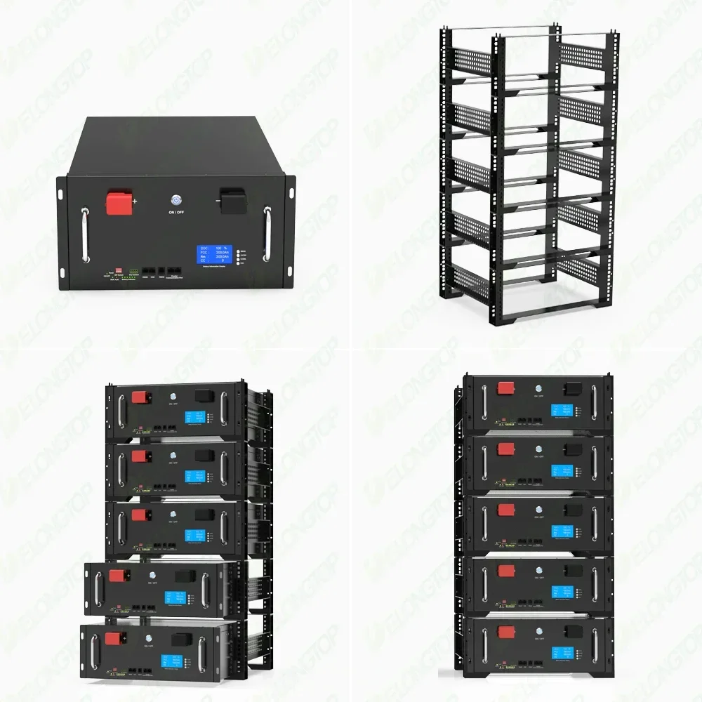 Solar Lithium Batterij Server Mount Lifepo4 24V 200ah 25.6V 5120wh Smart Bms Oplaadbare Lithium Ijzer Fosfaat Batterij