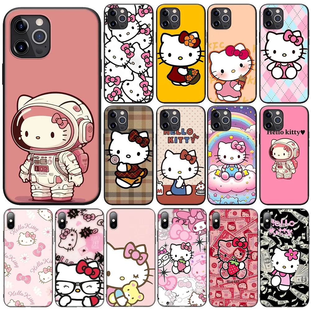 F-59 Fashion Hello Kitty New Phone Case for Xiaomi Redmi Note 11 11s 10 10s 9 9s 10t 8T 8 7 6 Pro Max