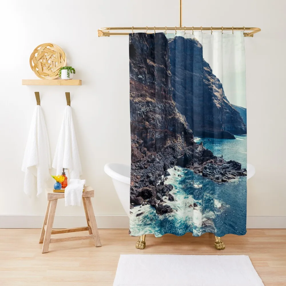 

Wild Coast - Tijarafe - La Palma - Canary Islands Shower Curtain Waterproof Bath And Anti-Mold Bathroom Deco Curtain