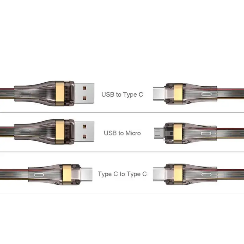 USB C Cable USB To Type C Charger Cord 5A 100W Charger Fast Charging Cable PD Fast Charging Type C Cable For Flat Cell Phone