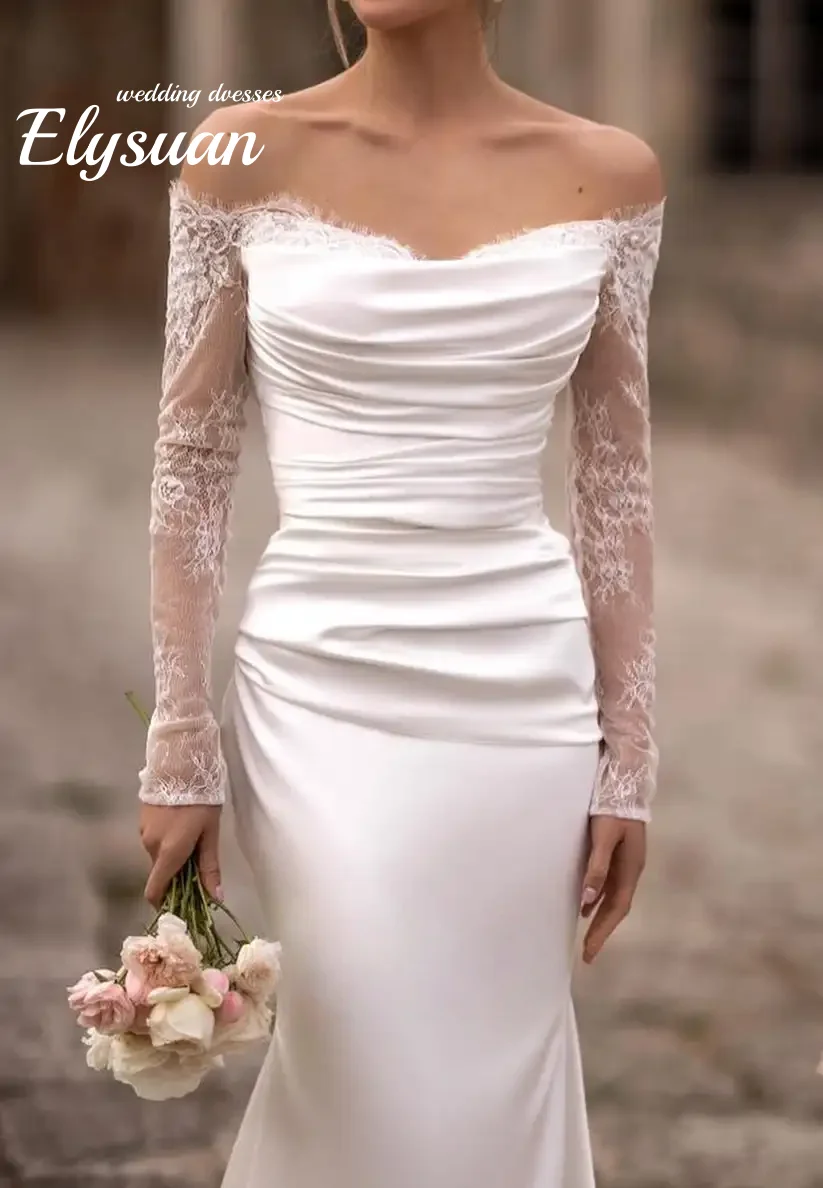 Белые свадебные платья с открытыми плечами по индивидуальному заказу, сексуальные платья с завязкой на талии, элегантные вечерние платья de novia