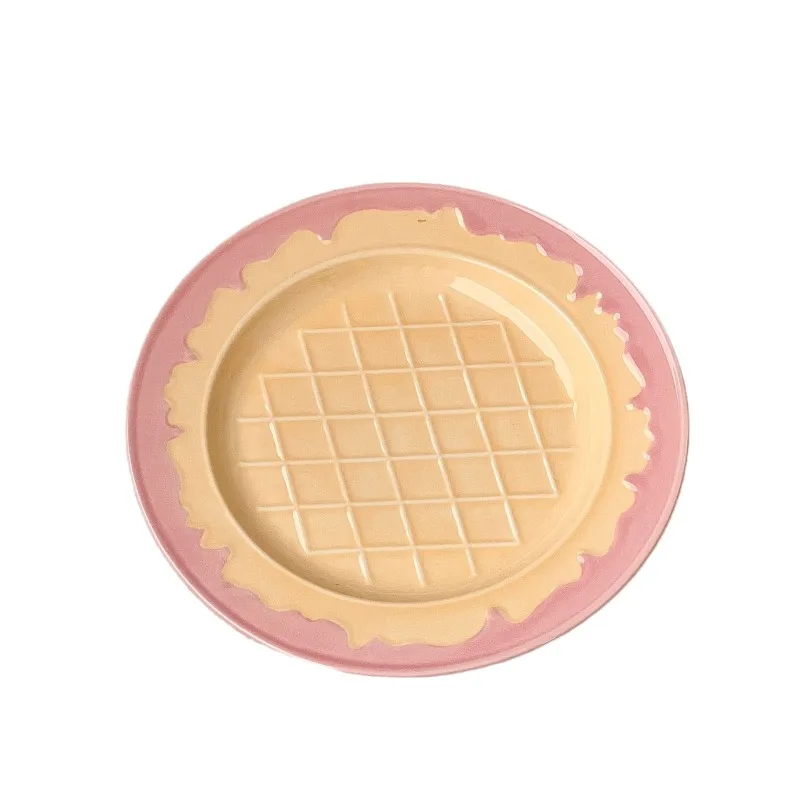 

Ice cream ceramic dessert cake plate, household candy plate