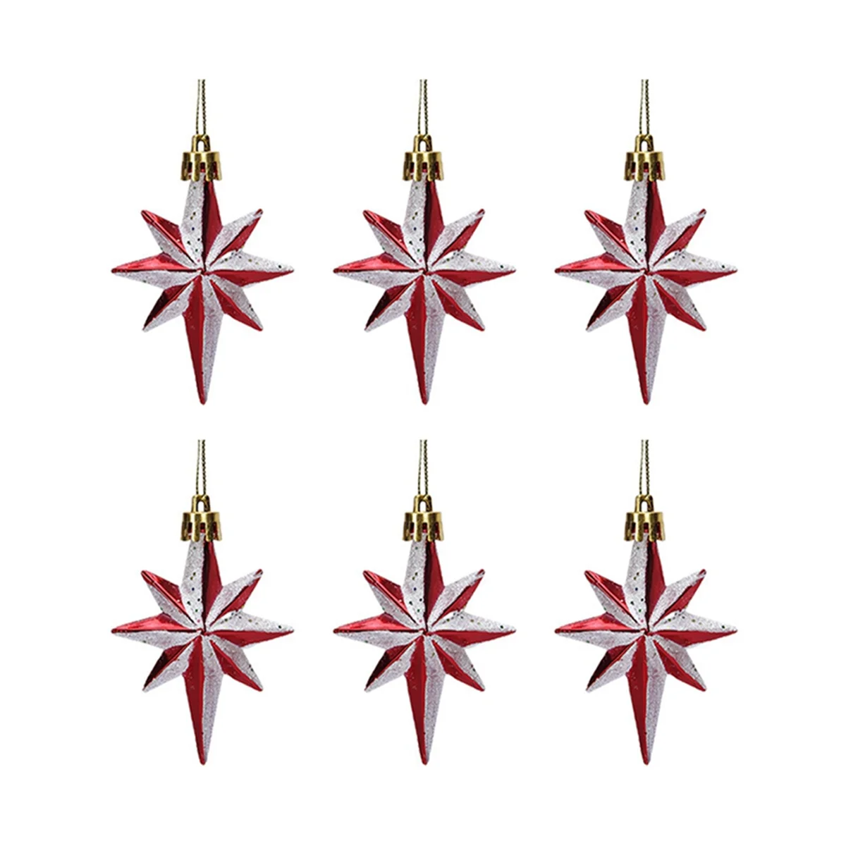 ABLQ Star Red Christmas Tree Decoration Pendant Accessories Wedding New Year'S Day New Year'S Window Decoration Pendant,C