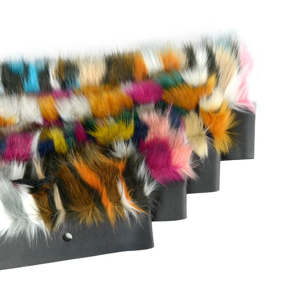 Nieuwe Arriveert Gemengde Kleur Vrouwen Winter Harige Pluche Versieringen Voor O Tas Thermische Decoratie Faux Fur Fit Voor Klassieke Grote mini Obag