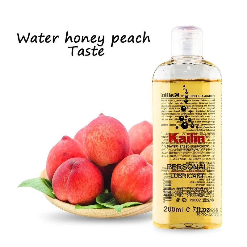 200ml Fruit Flavor Sex toy for women men Sex Lubricant Water-based Blueberry Strawberry Peach Sex Oil Vaginal Anal Gel Adults 18