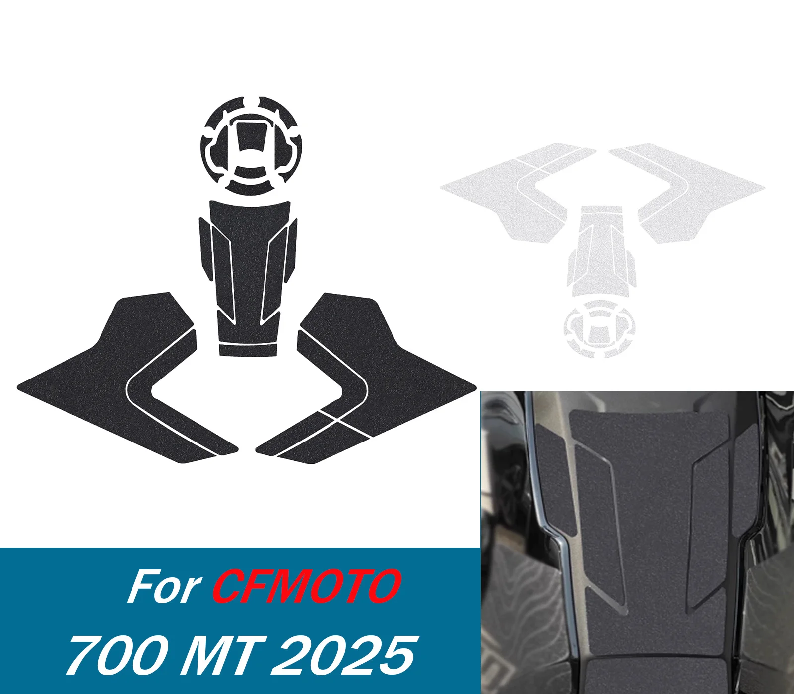 

﻿ Для CFMOTO 700 MT 2025 защитные наклейки на топливный бак, комплекты мотоциклетных бензобаков, устойчивые к истиранию декоративные наклейки, детали