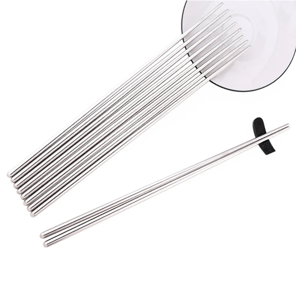 

Anti-slip and Anti-scalding Chopsticks Non-slip Stainless Steel Long for Cooking