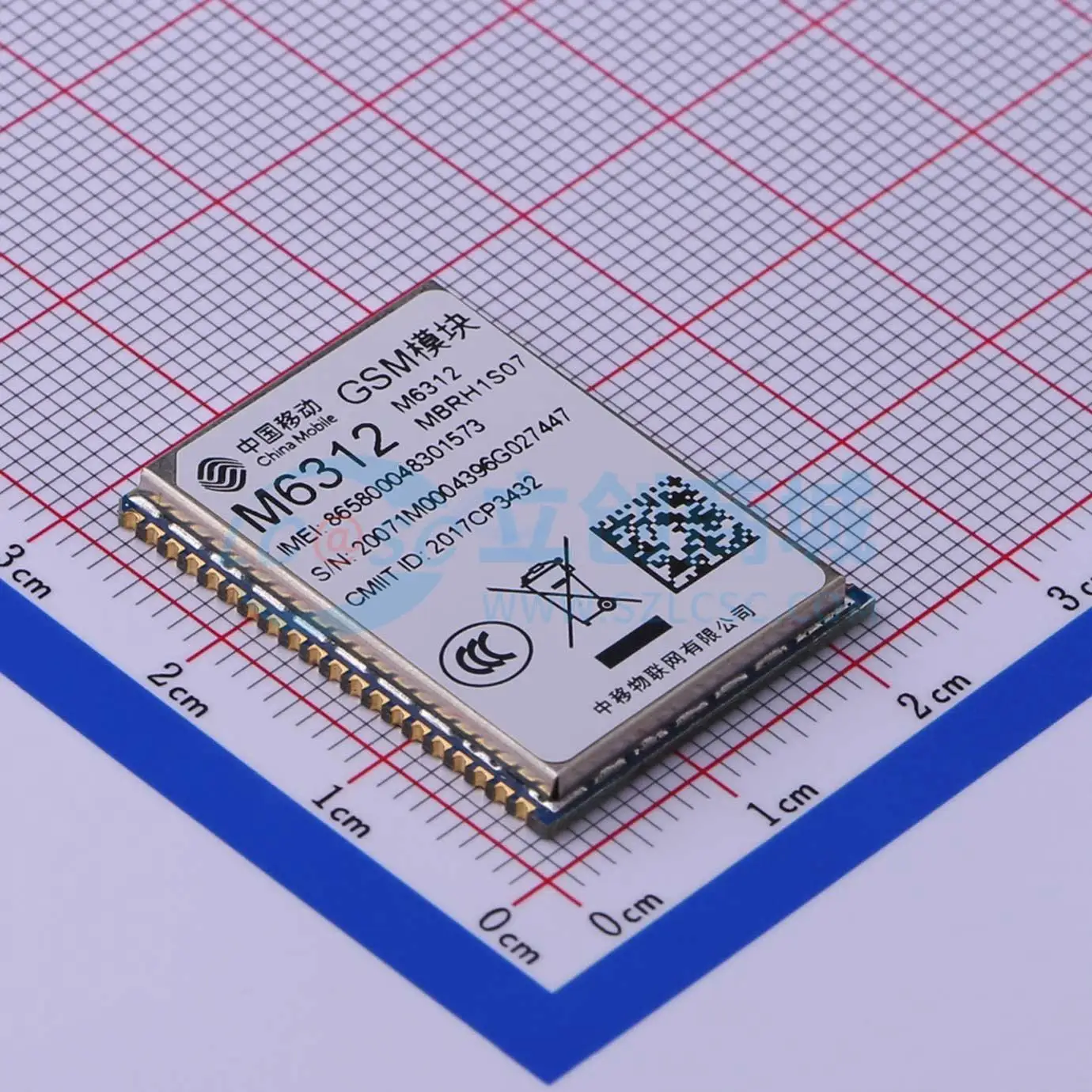 3pcs M6312 SMD 27x21.2mm GSM GPRS UART GPIO ADC SIM 3.4V 4.6V Cellular LTE Communication Module for Smart Home System