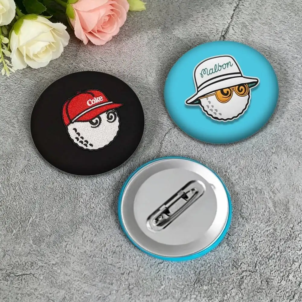 Fashion Golf MALBON 25mm 32mm 44mm 58mm 75mm Brooches Badges Pins for Accessories Gift