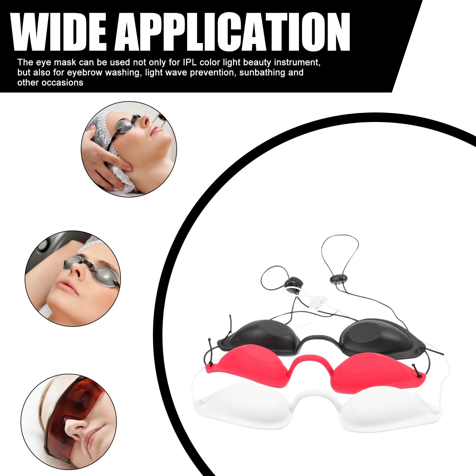 

3 шт., защитные очки для глаз, УФ-загар, солнечная терапия, безопасная регулируемая затемняющая маска для глаз, затемняющие очки, защитные очки