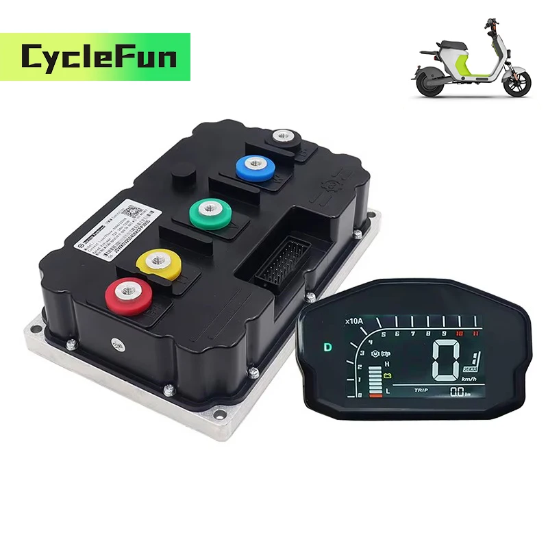 

Высокомощный контроллер FarDriver ND841200 84V 600A Peak 1200A 8KW-12KW BLDC с дисплеем DKD для электрических мотоциклов, скутеров, квадроциклов