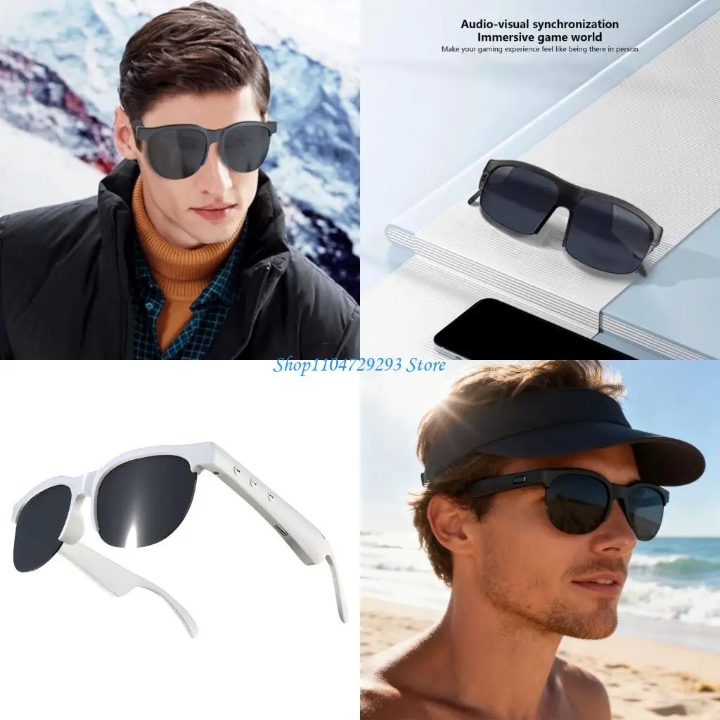 Y2GD Multipurpose Glasses Wireless Headsets Function Sunglasses Light Protections Lens Music Navigation Control Wear Comfort