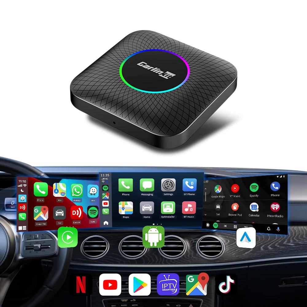 

STLFCarlinkit Car Play Box Android Auto AI Box Carplay Android 13 4G+64GB Wireless Android Auto Adapter for Carplay youtube