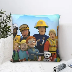And Company Polyester Cushion Cover Fireman Sam Animated For Livingroom Office Decorative Reusable Coussincase