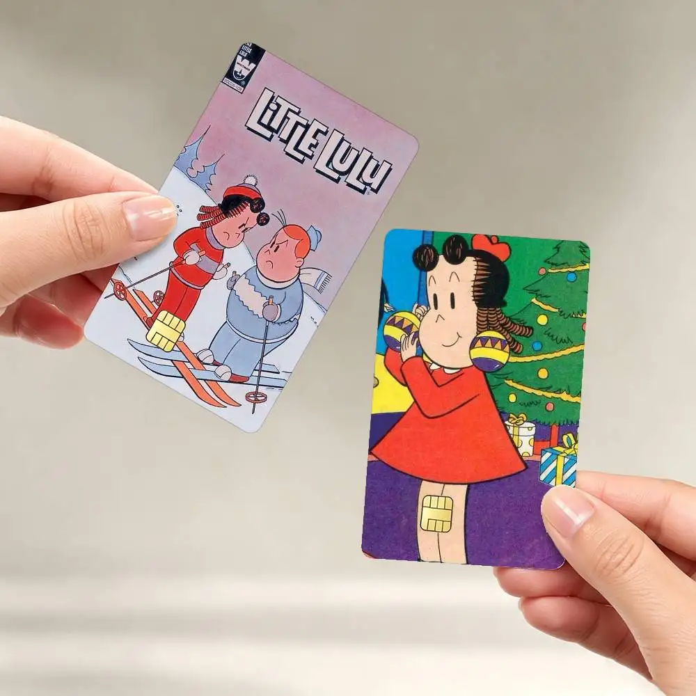 Cartoon The L-Little L-Lulu Show Sticker Film Tape Skin for Credit Card Debit Card Waterproof Stickers