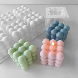 Ball Shape Cube Candle Molds Handmade Aromatherapy Candle Silicone Mould Jelly Pudding Mousse Cake Mold Craft Soap Making Tool