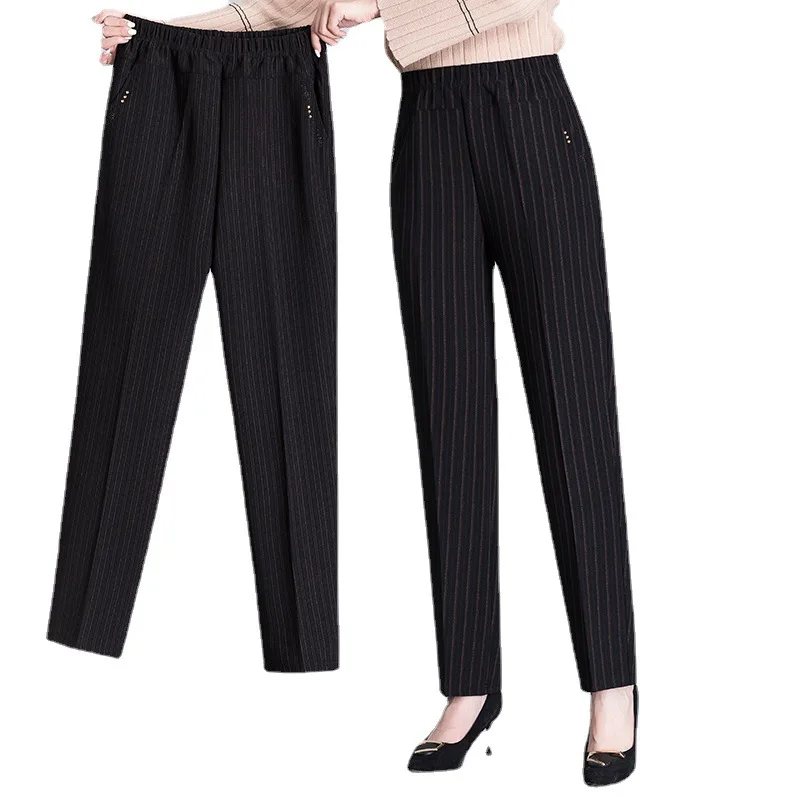 

2025 New Long Loose Pants Hight Waist Womens New Spring/autumn Trousers Female Stretch Pants XL-8XL Women Casual Pants