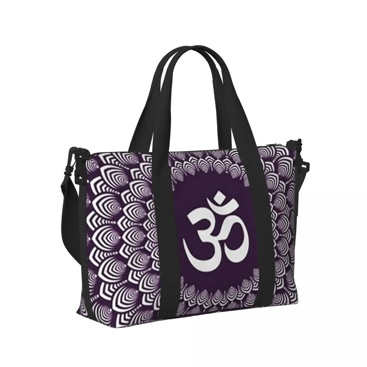 

Mandala Om Buddhism Aum Zen Yoga Meditation 5 Beach Travel Bag Tote Bags for Gym Yoga Women Shopping Duffle Shoulder Bag