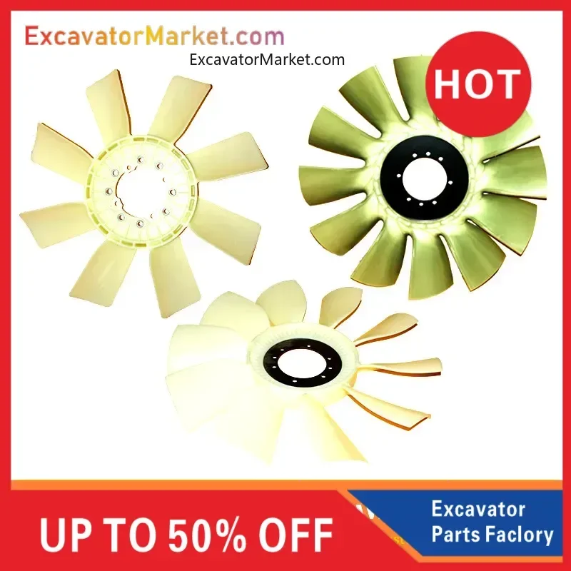 

For HITACHI ZX ZAX 200-1-2 -3 SUMITOMO SH 200 Fan Blade ISUZU 6BD1 Engine Fan Blade high quality durable excavator accessories