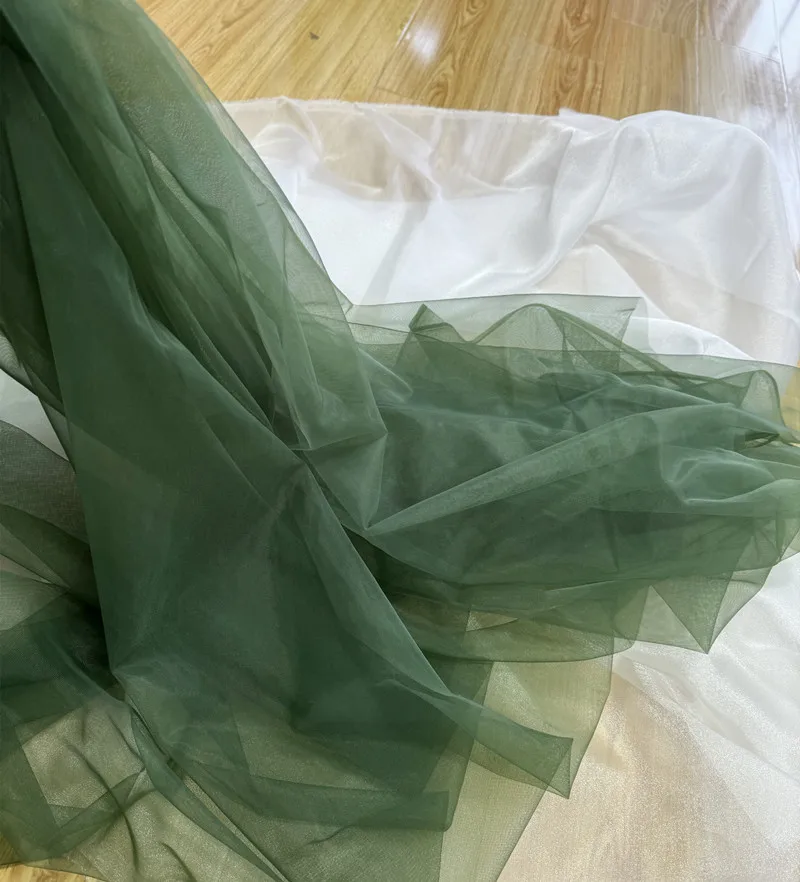 Green Series avocado green soft mesh kindergarten environment creation scene wedding layout gauze skirt wedding dress green mesh