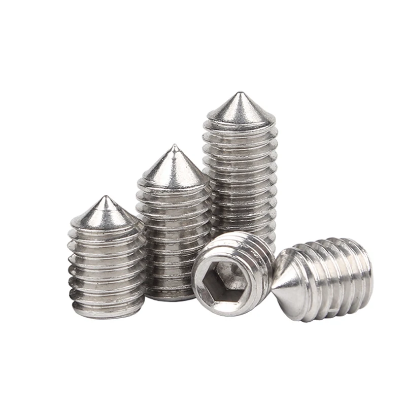 DIN914 304 - Viti senza testa a esagono incassato in acciaio inossidabile - Kit assortimento M3 M4 M5 M6 M8 M10 - Set di elementi di fissaggio ad alta durezza