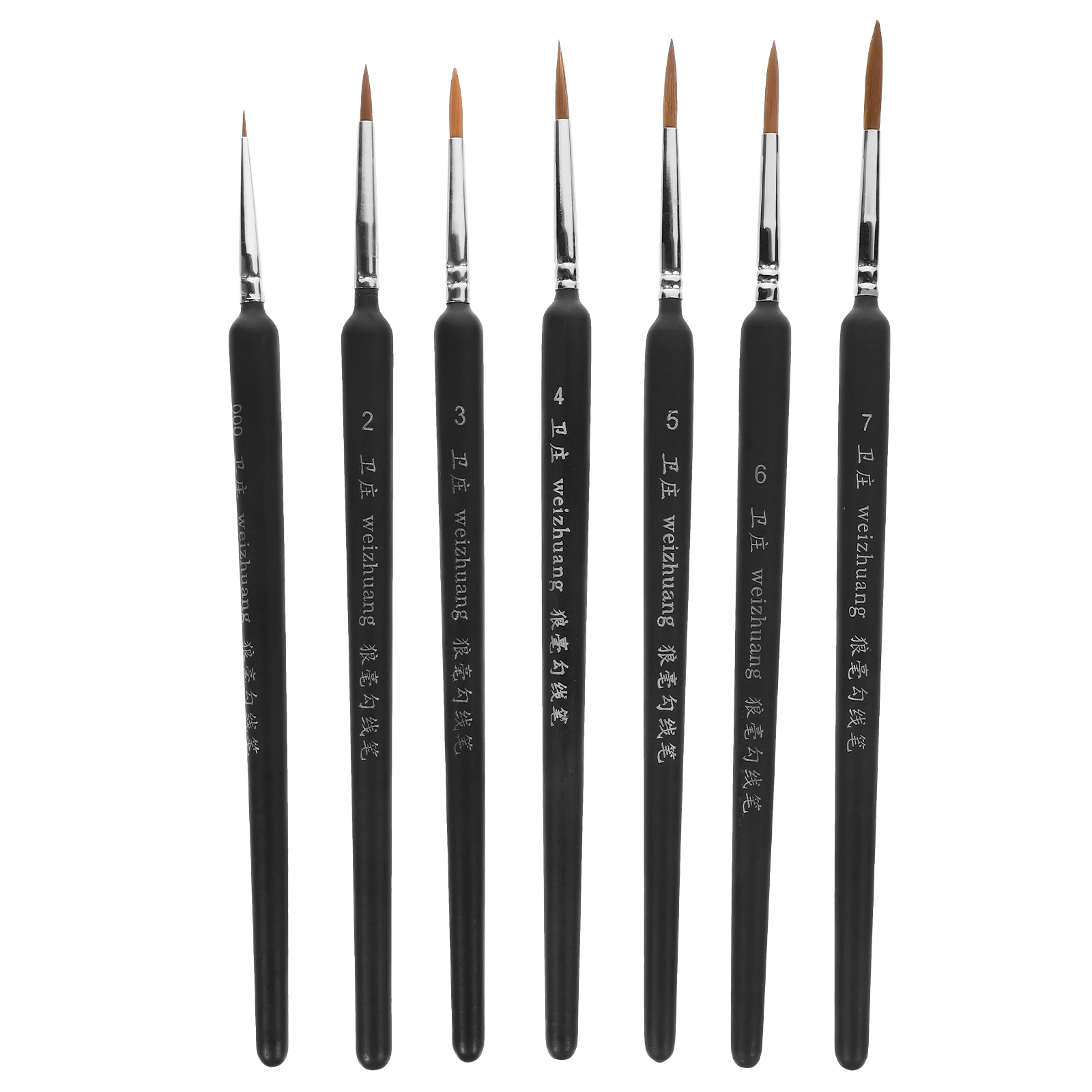 

7pcs Set Wolf Hair Liners Watercolor Tiny Brushes Wooden Handle Miniatures Painting Brushes Supplies