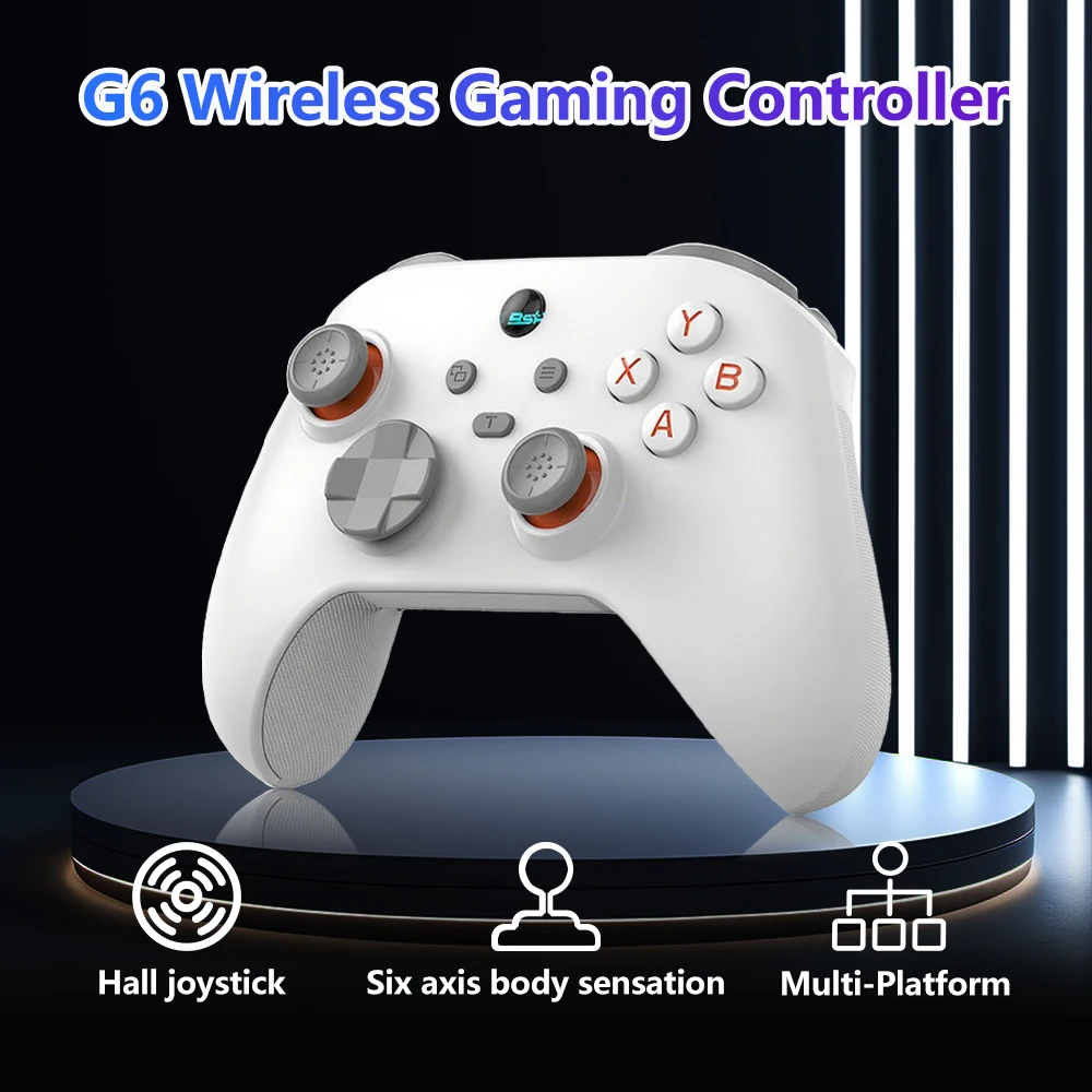 

G6 Mobile Game Controller For PC/Android TV BOX/Steam/Hyper Base Series/MINI PC Wireless Game Gamepad with Hall effect joystick