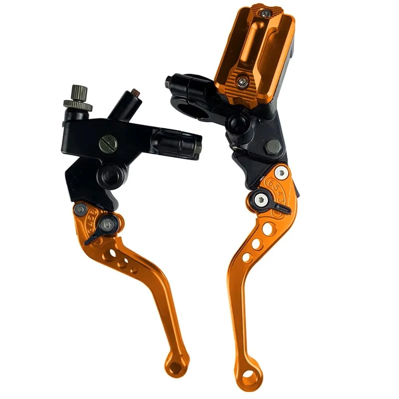 CNC Een Paar 7/8 "22mm Universele Motorfiets Hoofdremcilinder Hendel Kabel Koppeling Reservoir Voor Scooter Sport crossmotor