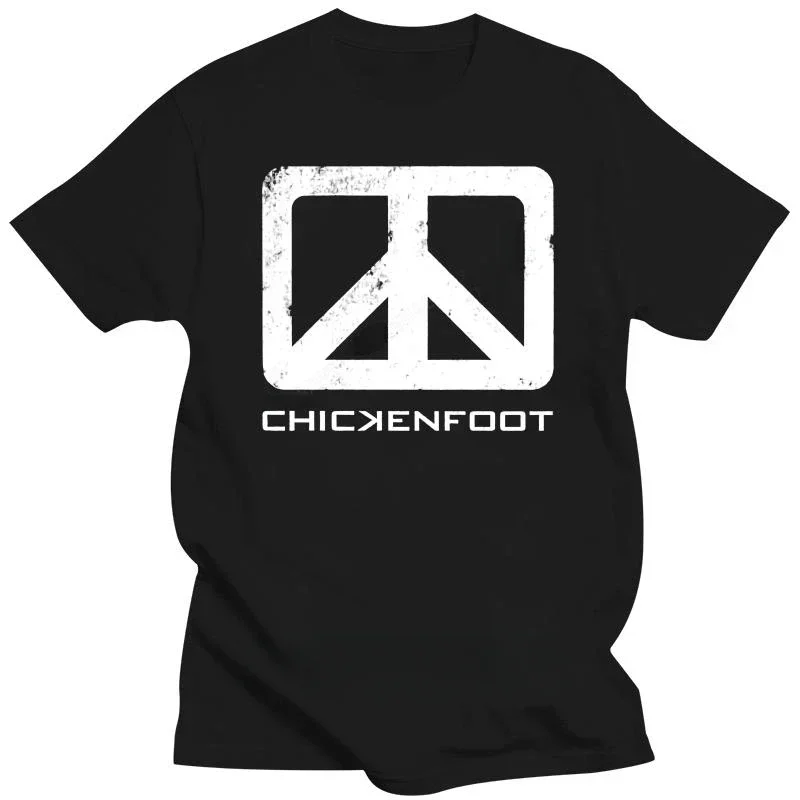 Male top tees Adult tee tops teenager cotton tee-shirt New CHICKENFOOT Rock Sweatshirt streetwear Band Logo Mens Black T-Shirt