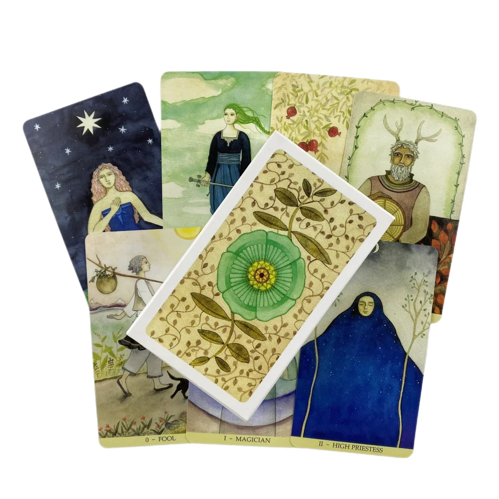 Tarot Mucha Cards Divination Deck English Versions Edition Oracle Board Playing Game For Party