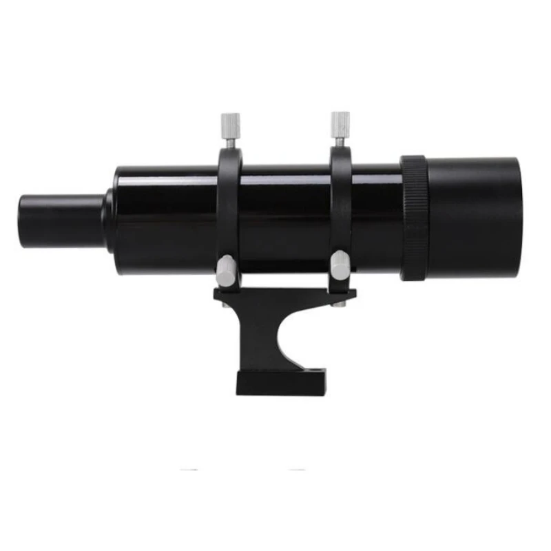 Agnicy Astronomical Telescope Accessories 9x50mm Optical Star Seeking Mirror Single Mirror Body + Base Bracket