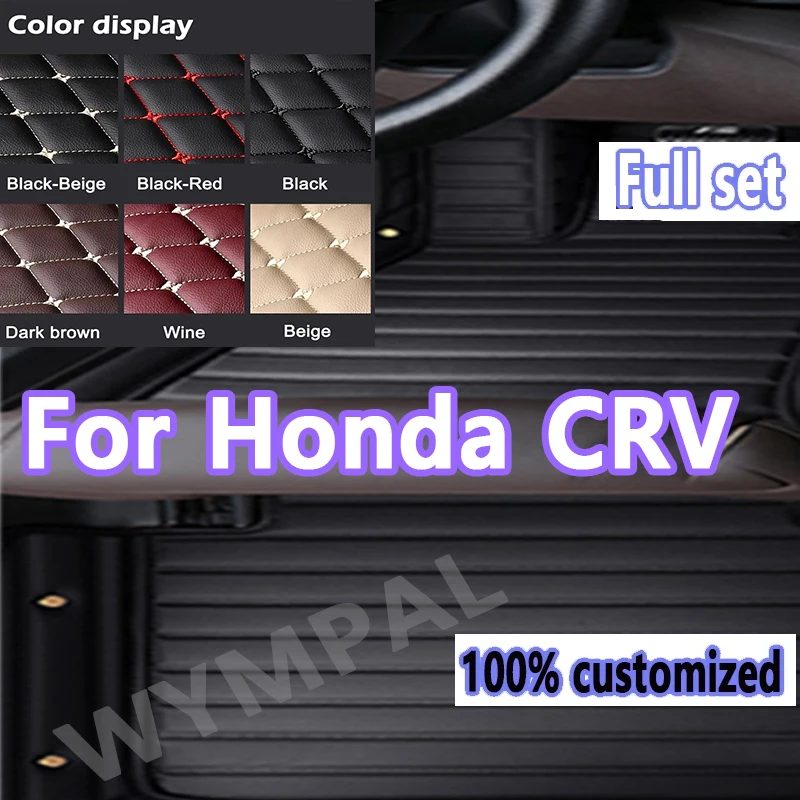 

Luxury auto Car floor mats for Honda CRV 2017 2018 2019 2020 2021 2022 2023 Custom foot Pads automobile carpet cover mats