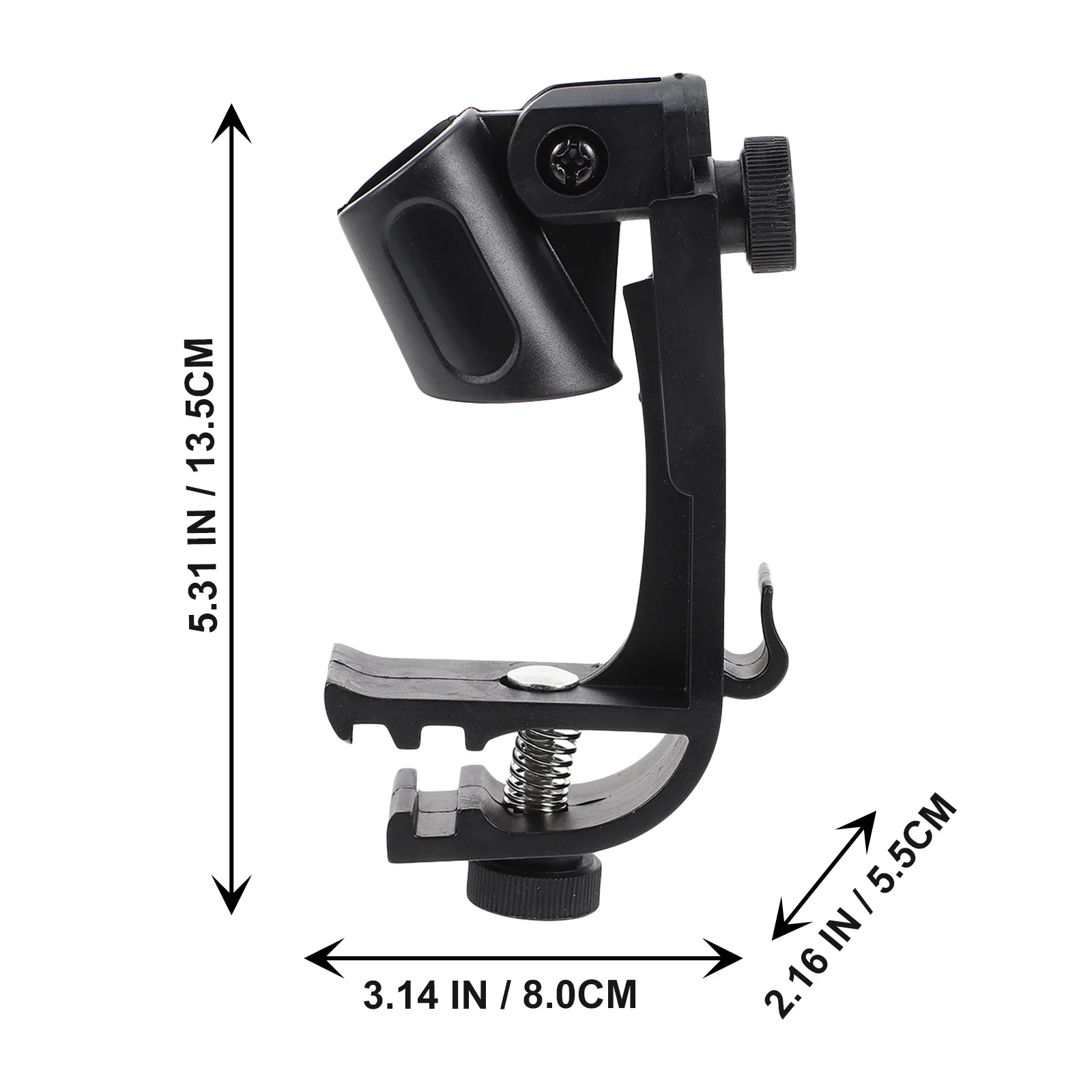 

2Pcs Reliable Microphone Clips Durable Plastic Mic Holders Black Ideal for Interviews and Music Performances Microphone Clip
