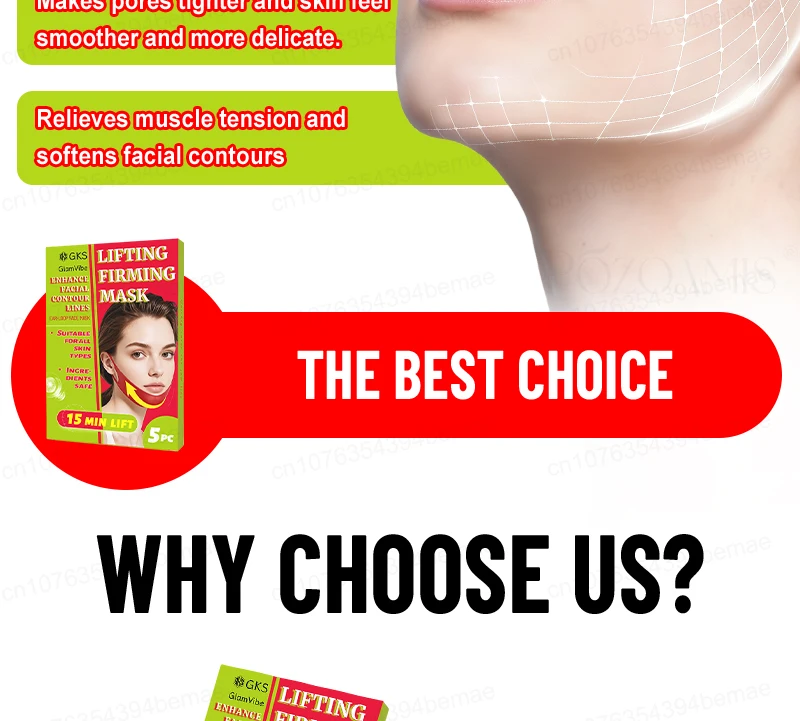 V-face Repair Mask, Eliminates double Chin, improves facial contouring, shaping bandage, quickly slims the face, removes masseter muscle, facial lifting band, anti-aging, deep hydration, creating a V-shaped face.