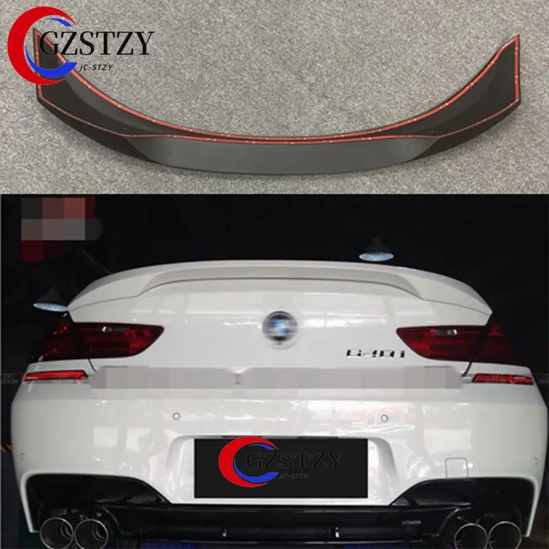 For BMW 6 Series M6 F06 4 doors Sedan Rear Trunk Spoiler Boot Lip Wing 2012 - 2016 Carbon Fiber / FRP (Not for convertibles)