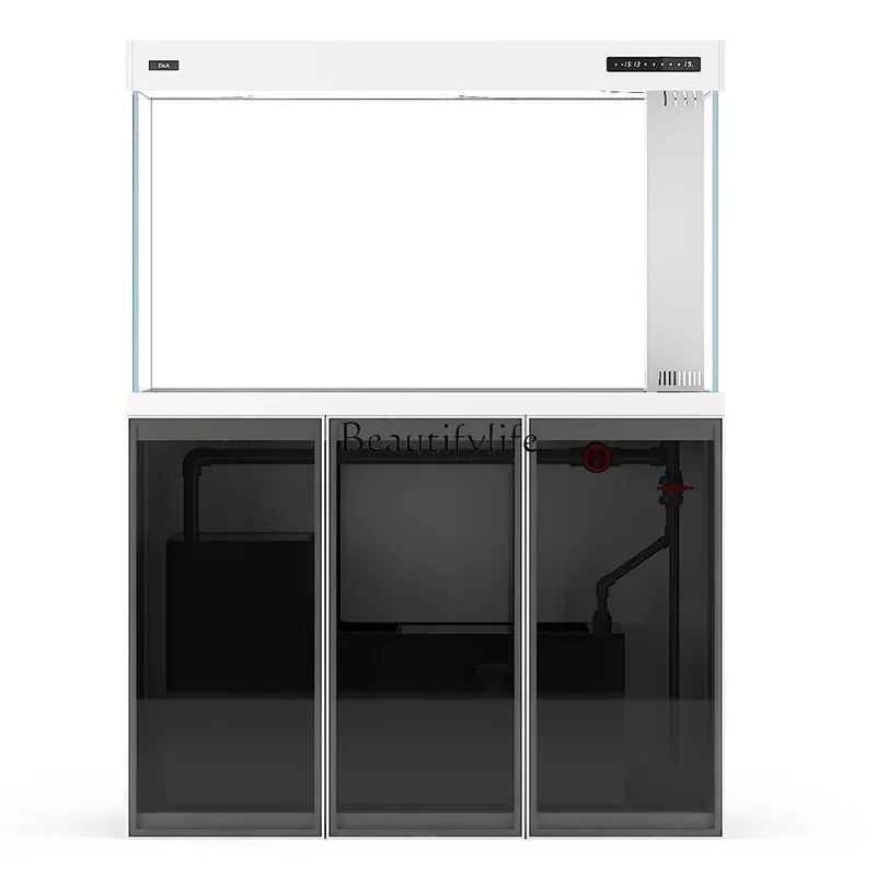 

FG26Living room household professional bottom filter aquarium large ultra-white glass fish tank